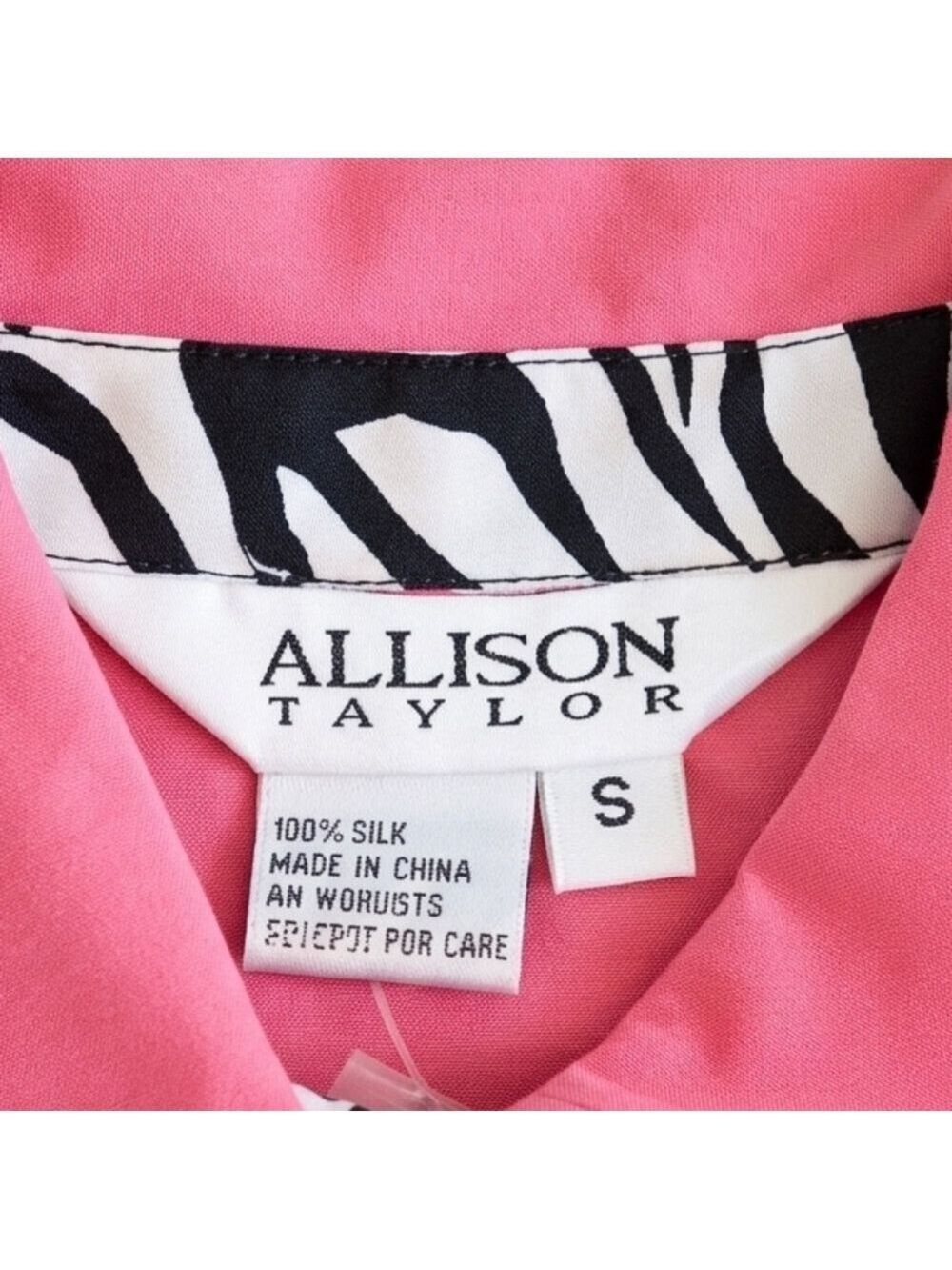 Allison Taylor Silk Top Coral Size Small - Picture 2 of 7
